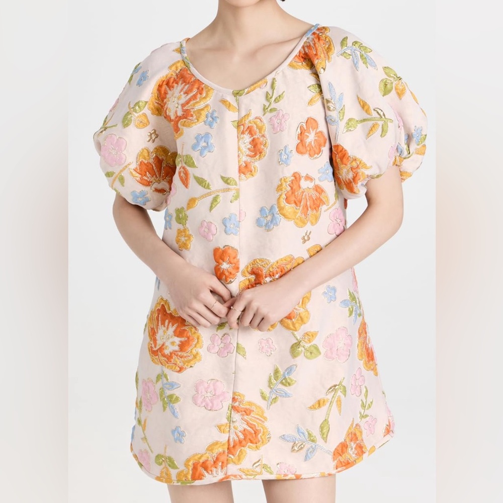 Floral Puff Sleeve Mini Dress
